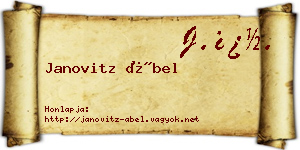 Janovitz Ábel névjegykártya
